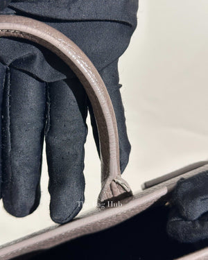 Saint Laurent Gray Grained Leather Nano Sac De Jour Bag