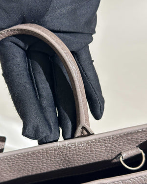 Saint Laurent Gray Grained Leather Nano Sac De Jour Bag