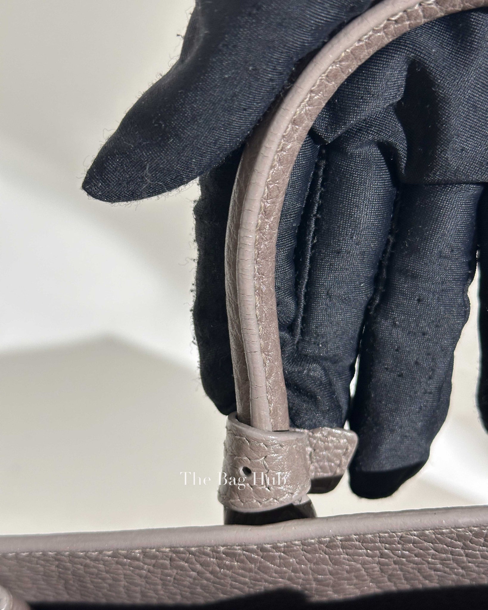 Saint Laurent Gray Grained Leather Nano Sac De Jour Bag