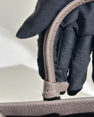 Saint Laurent Gray Grained Leather Nano Sac De Jour Bag