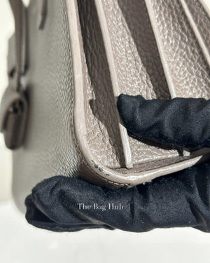 Saint Laurent Gray Grained Leather Nano Sac De Jour Bag