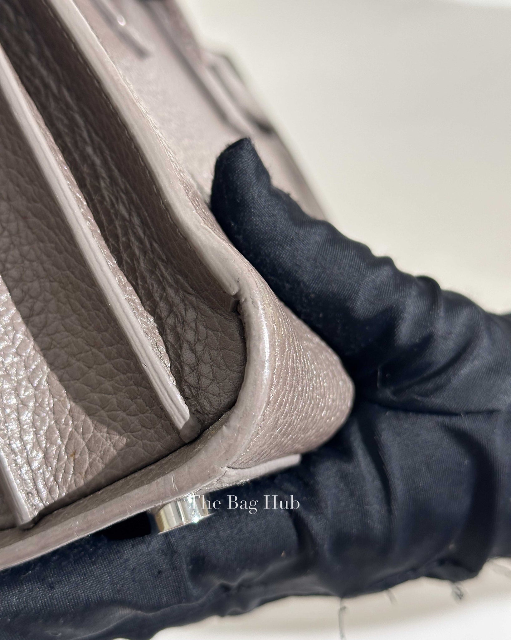 Saint Laurent Gray Grained Leather Nano Sac De Jour Bag