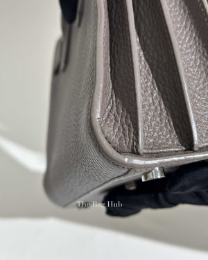 Saint Laurent Gray Grained Leather Nano Sac De Jour Bag