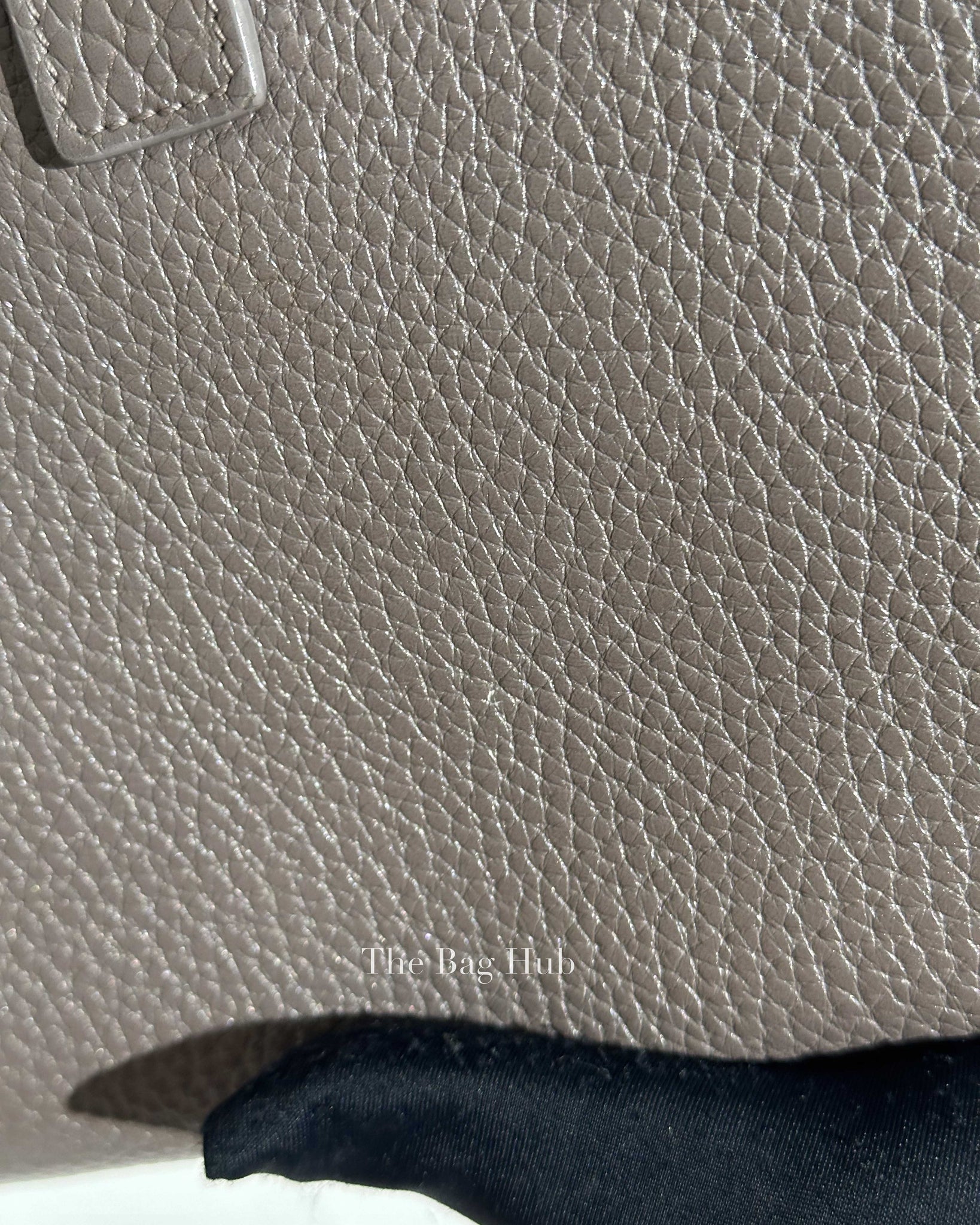 Saint Laurent Gray Grained Leather Nano Sac De Jour Bag