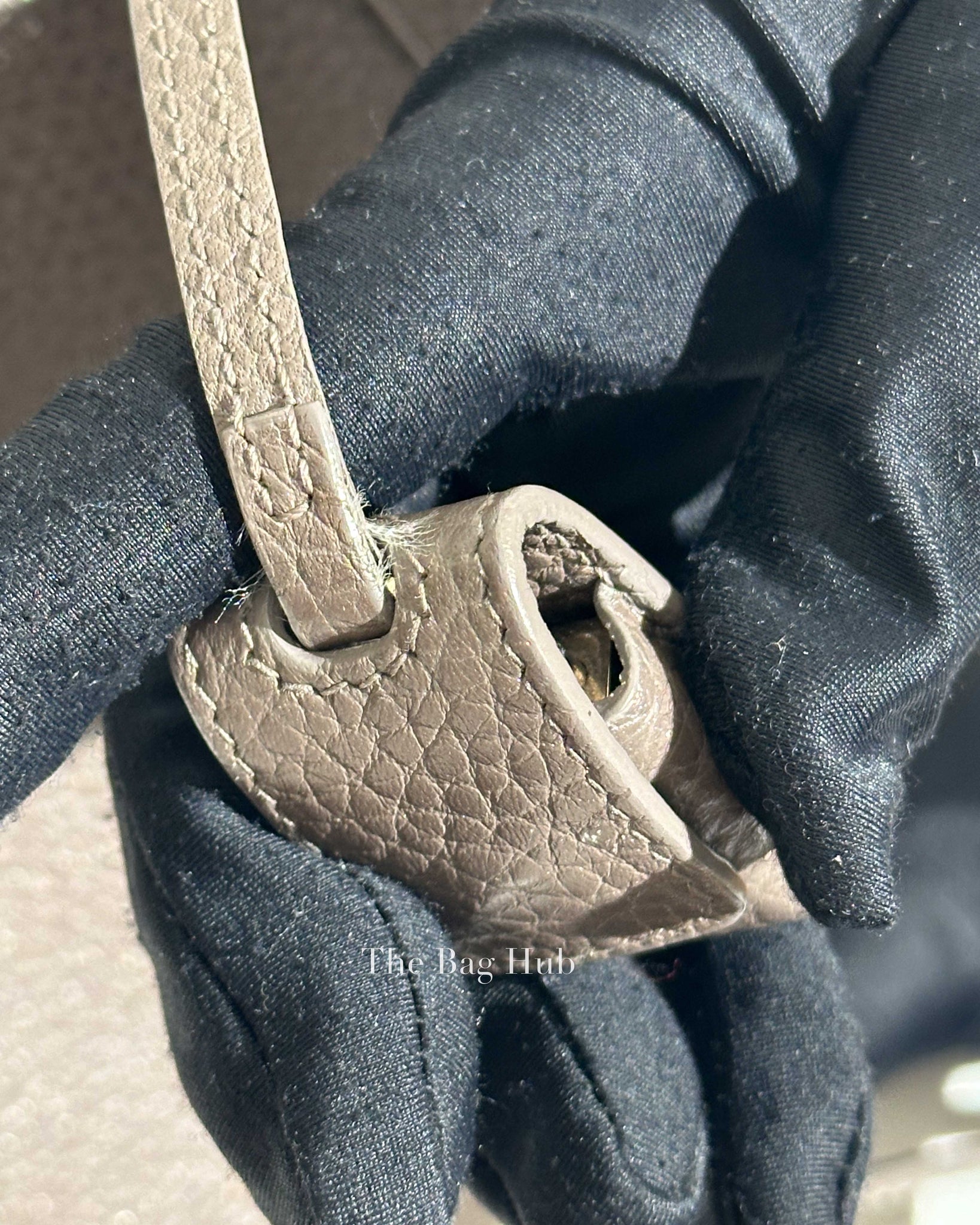 Saint Laurent Gray Grained Leather Nano Sac De Jour Bag