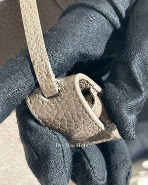 Saint Laurent Gray Grained Leather Nano Sac De Jour Bag