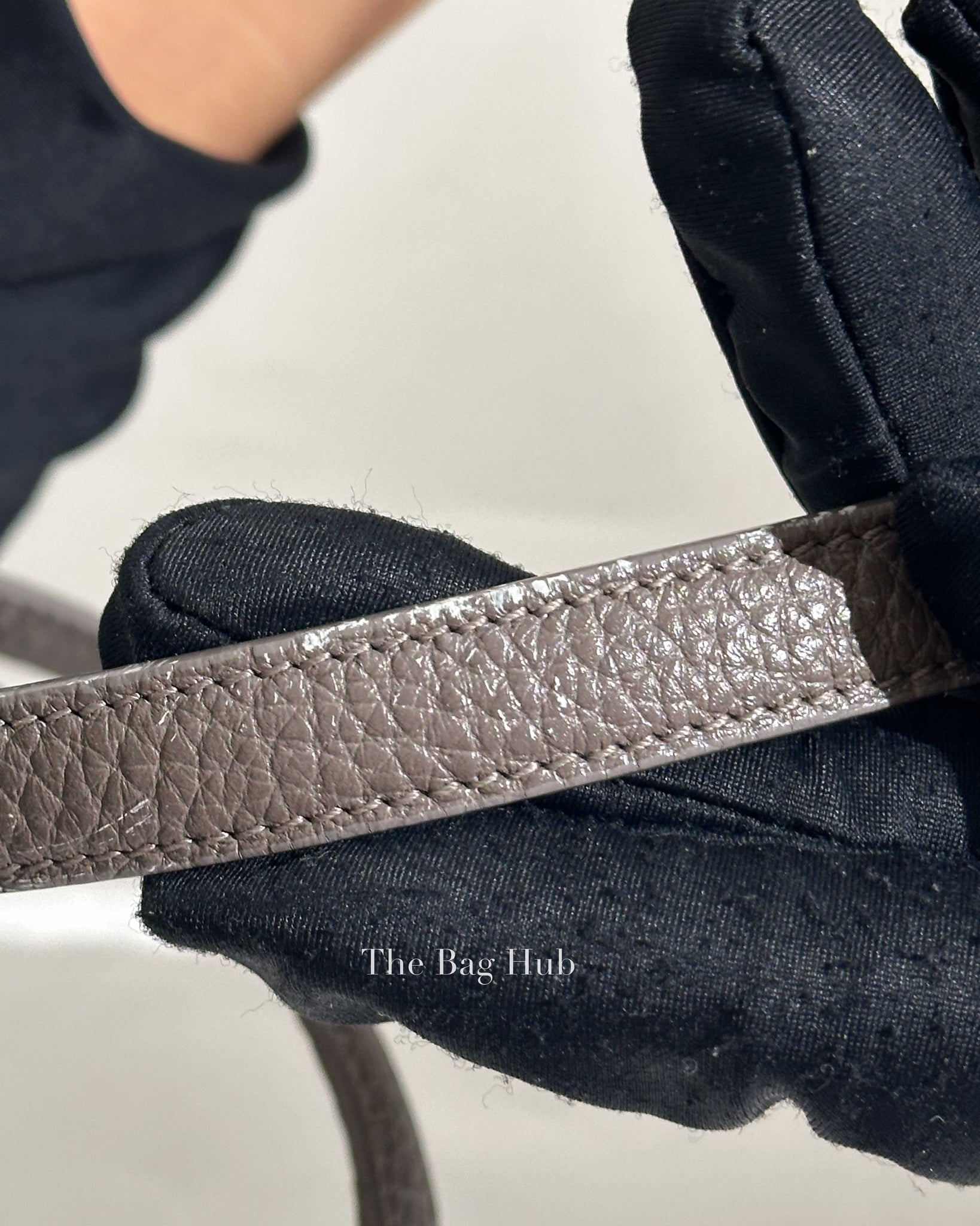 Saint Laurent Gray Grained Leather Nano Sac De Jour Bag