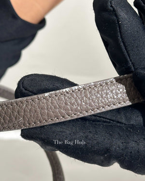 Saint Laurent Gray Grained Leather Nano Sac De Jour Bag