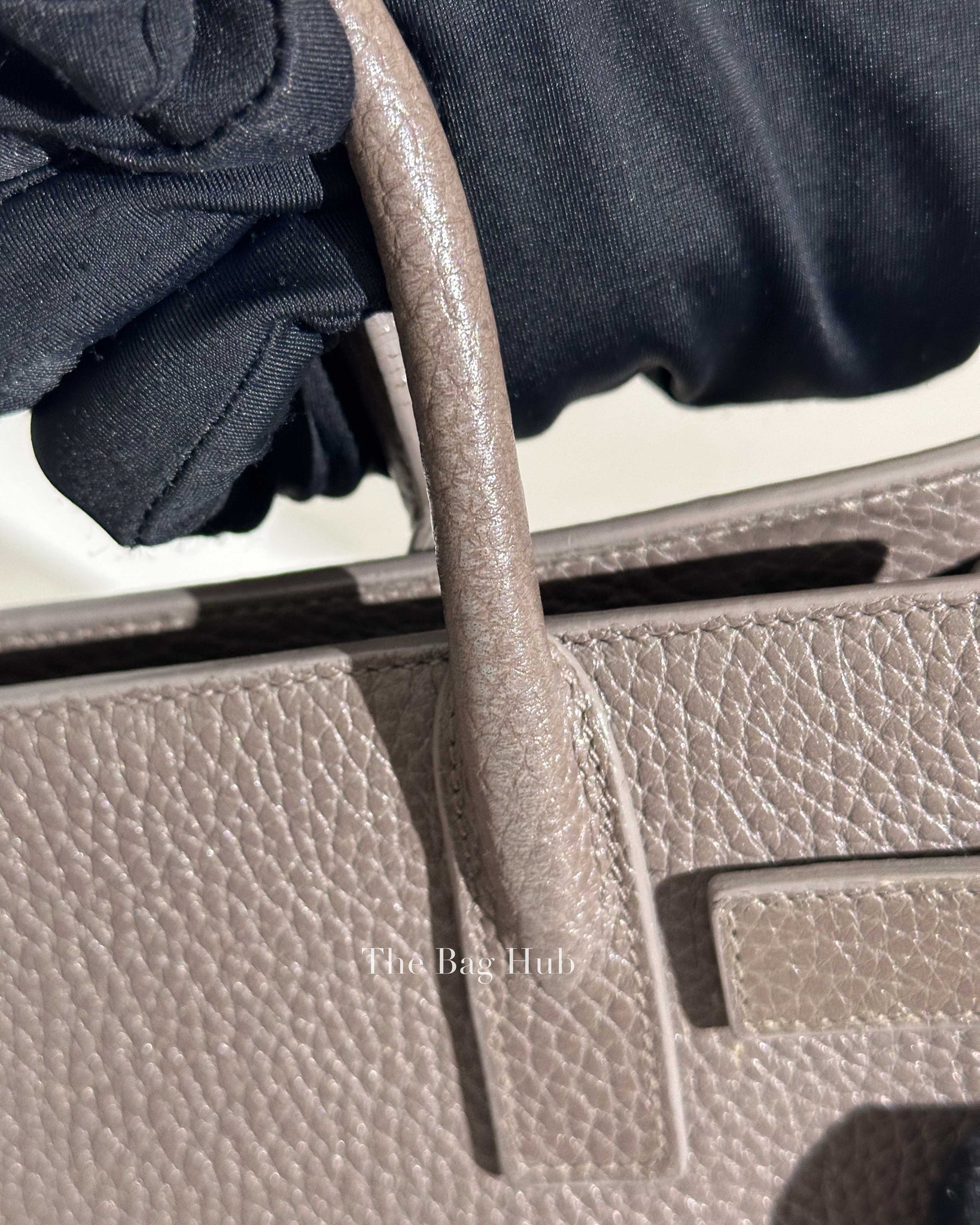 Saint Laurent Gray Grained Leather Nano Sac De Jour Bag