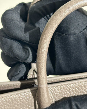 Saint Laurent Gray Grained Leather Nano Sac De Jour Bag