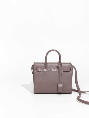 Saint Laurent Gray Grained Leather Nano Sac De Jour Bag