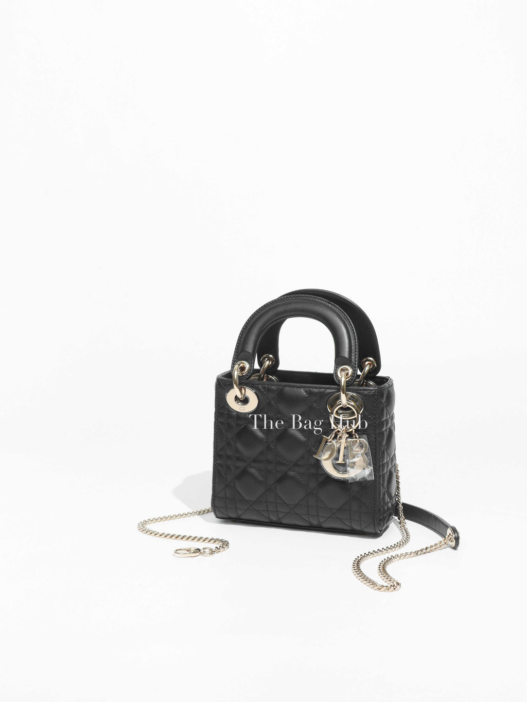 Dior Black Lambskin Mini Lady Dior Bag