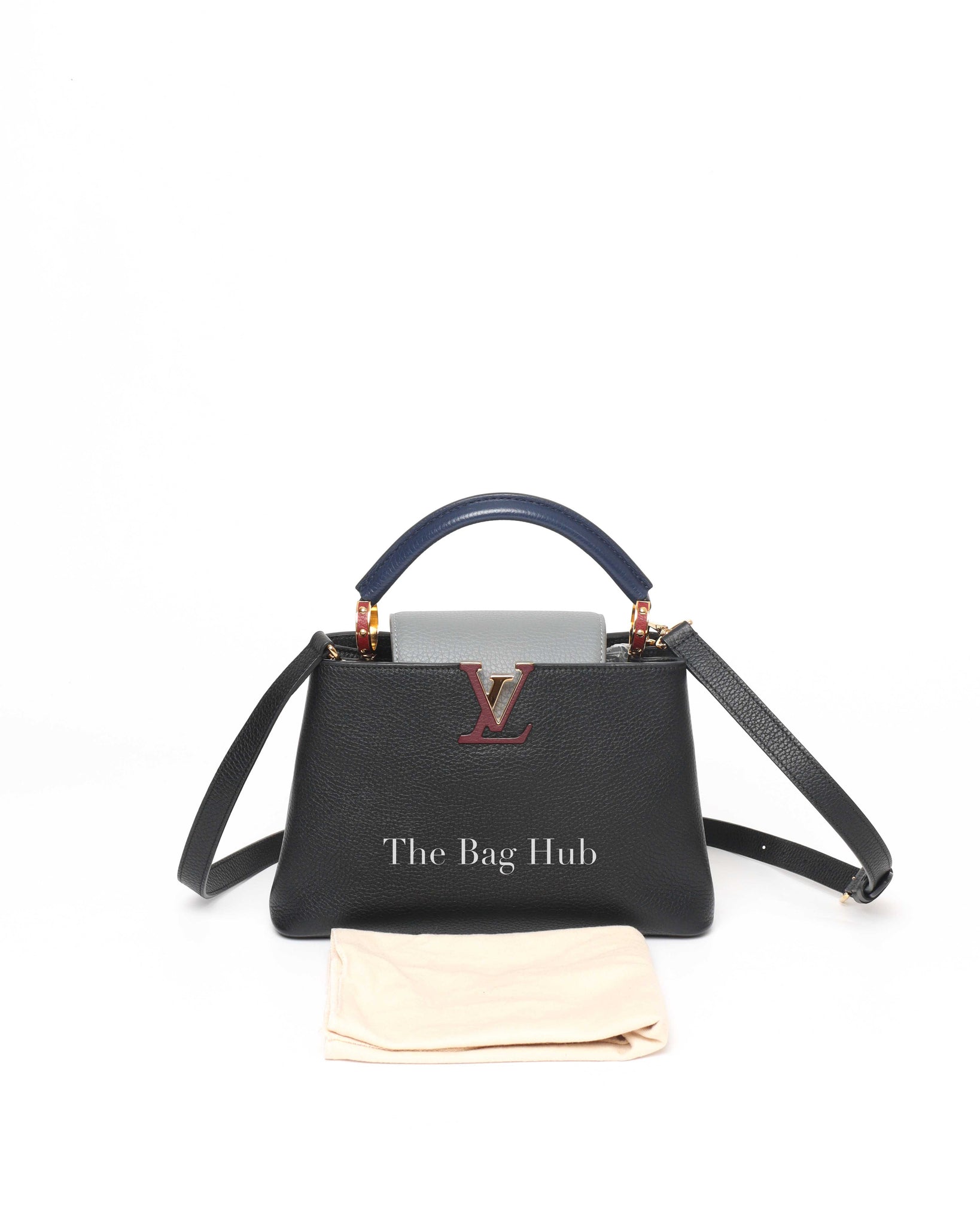 Louis Vuitton Black/Grey/Navy Blue Multicolor Leather Capuccine BB Bag