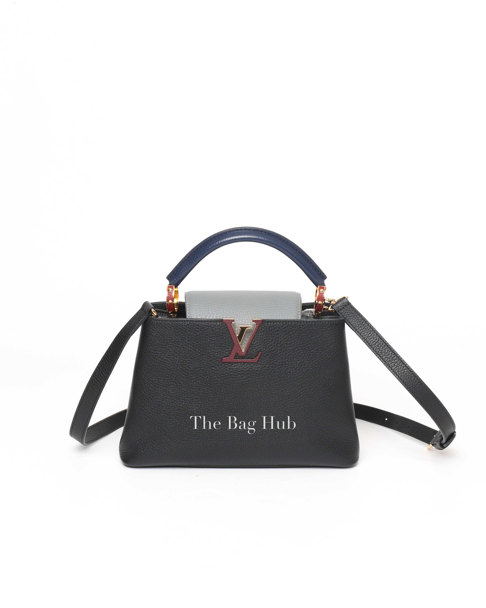 Louis Vuitton Black/Grey/Navy Blue Multicolor Leather Capuccine BB Bag