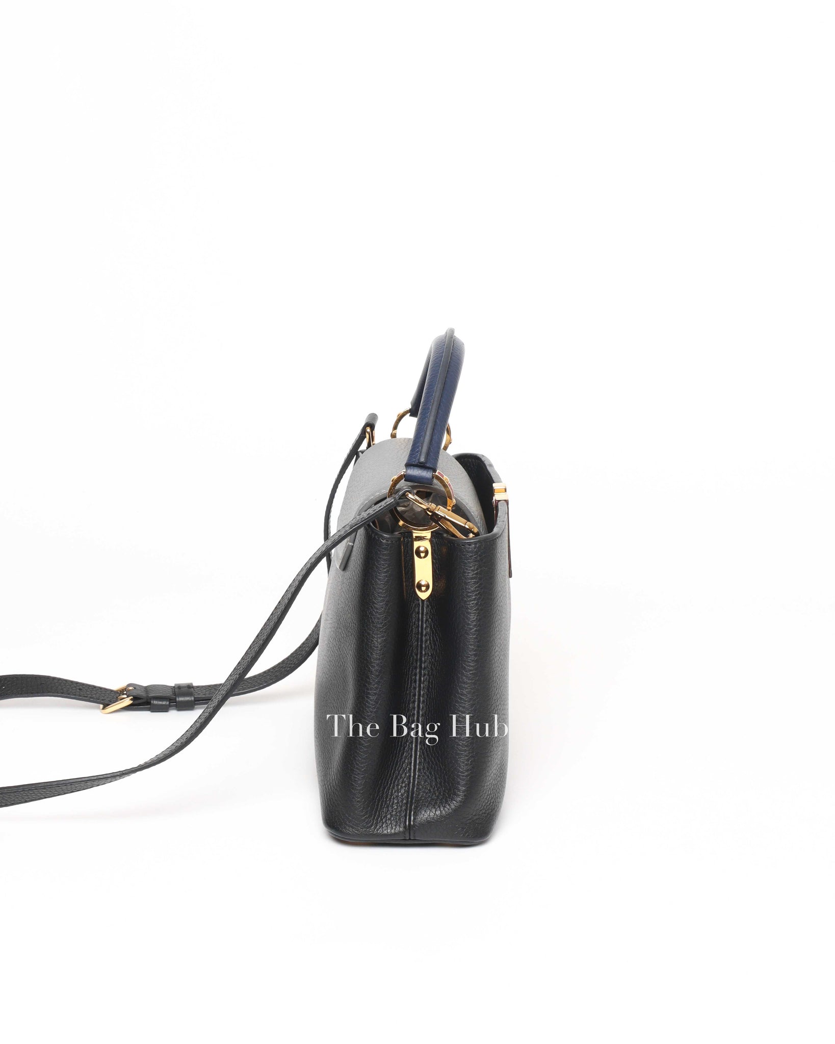 Louis Vuitton Black/Grey/Navy Blue Multicolor Leather Capuccine BB Bag