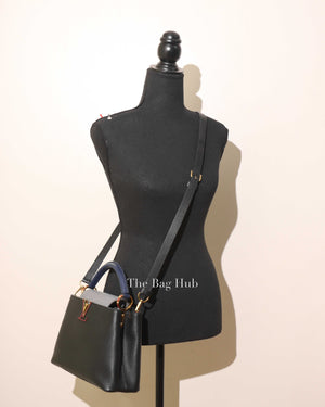 Louis Vuitton Black/Grey/Navy Blue Multicolor Leather Capuccine BB Bag