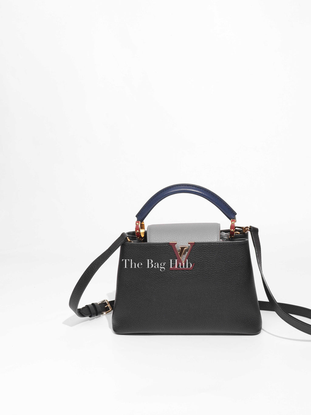 Louis Vuitton Black/Grey/Navy Blue Multicolor Leather Capuccine BB Bag