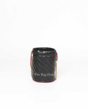 Gucci Black Leather Marmont Mini Bucket Bag
