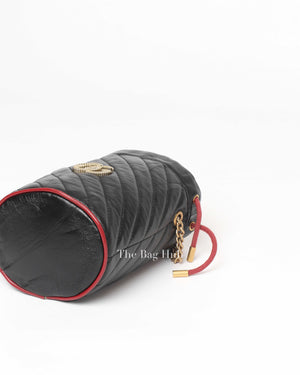Gucci Black Leather Marmont Mini Bucket Bag