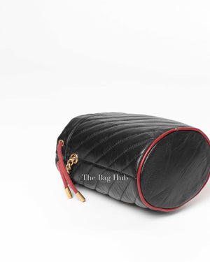 Gucci Black Leather Marmont Mini Bucket Bag