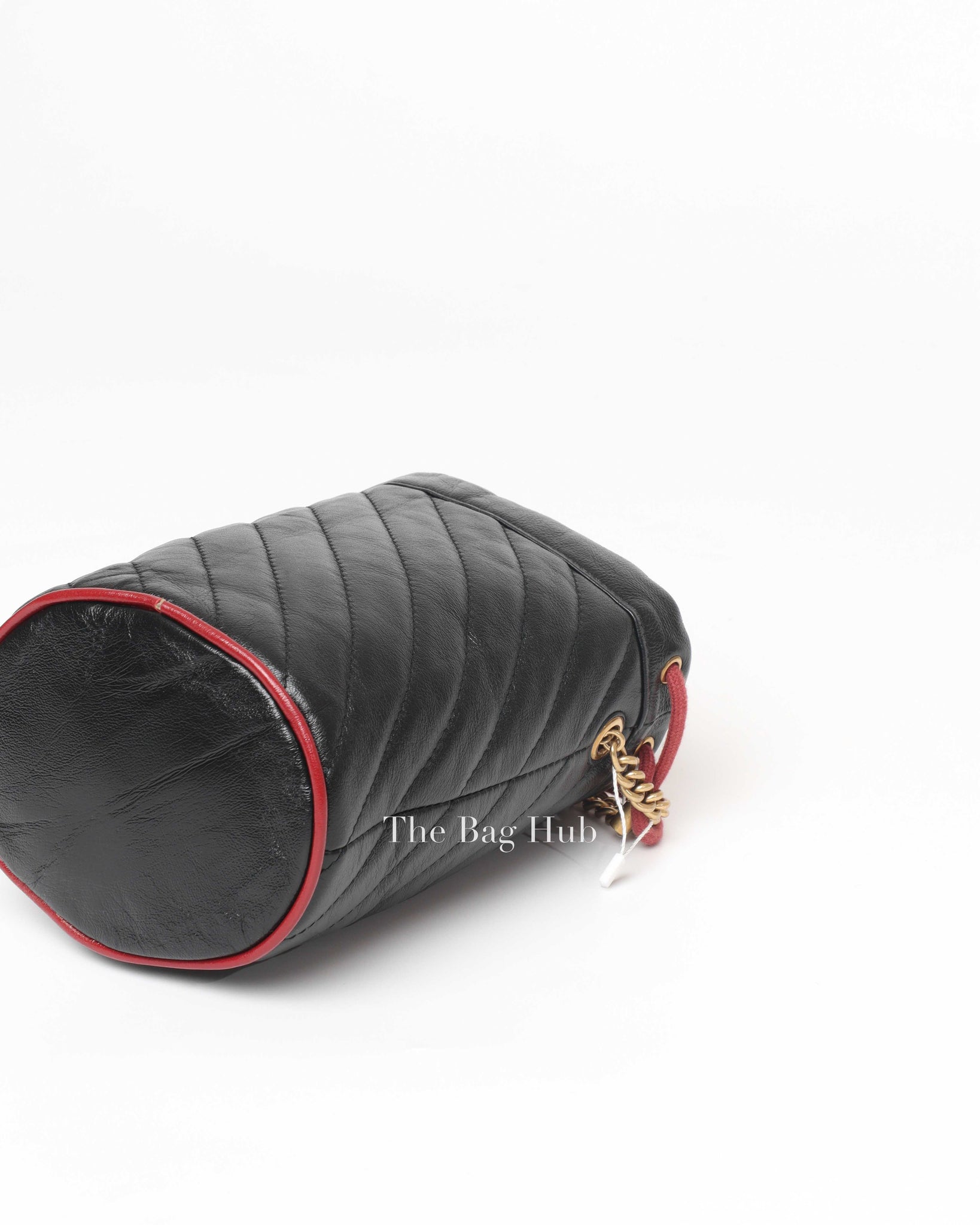 Gucci Black Leather Marmont Mini Bucket Bag