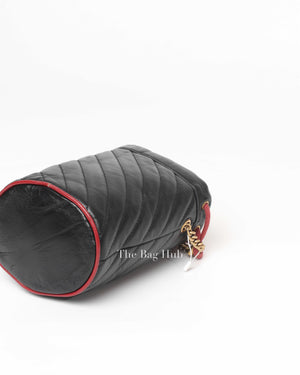 Gucci Black Leather Marmont Mini Bucket Bag