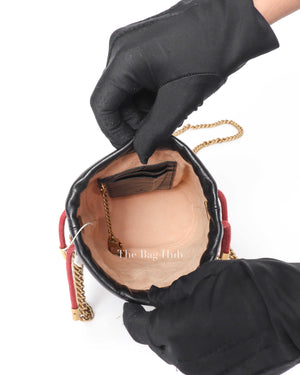 Gucci Black Leather Marmont Mini Bucket Bag
