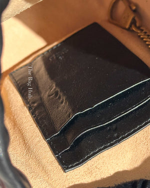 Gucci Black Leather Marmont Mini Bucket Bag
