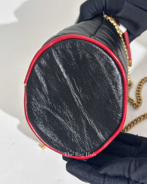 Gucci Black Leather Marmont Mini Bucket Bag