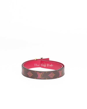 Louis Vuitton Rainbow Canvas Monogram LV Initiales Reversible Belt Size 80/32