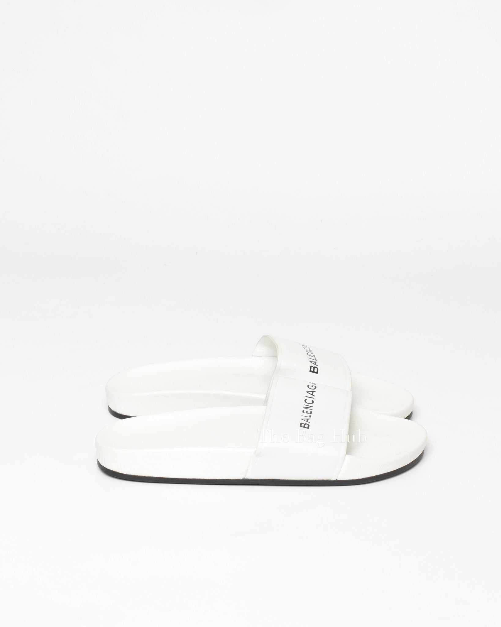 Balenciaga White Rubber Men's Pool Slide Size 40