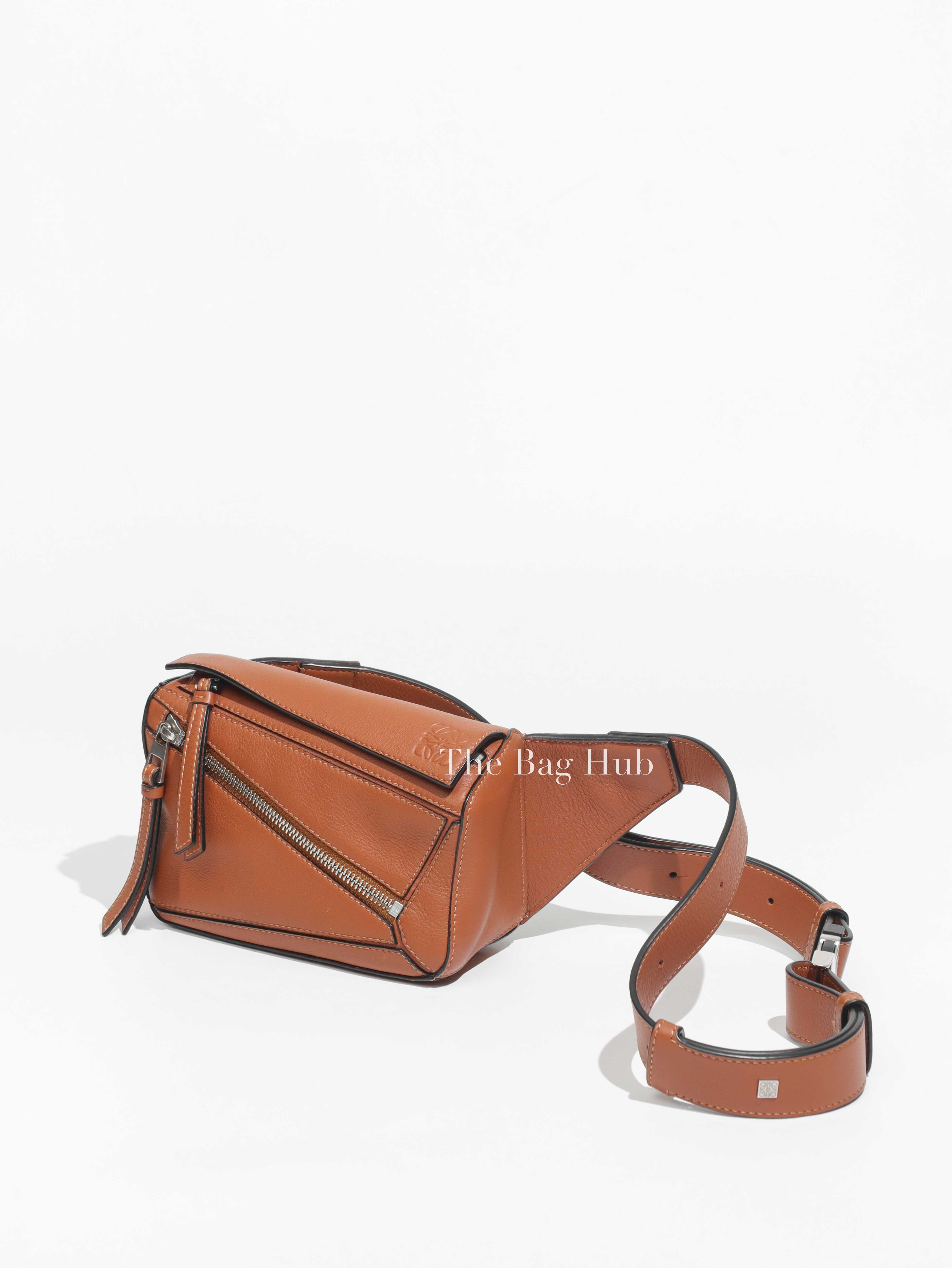Loewe Tan Classic Calfskin Mini Puzzle Bumbag | Designer