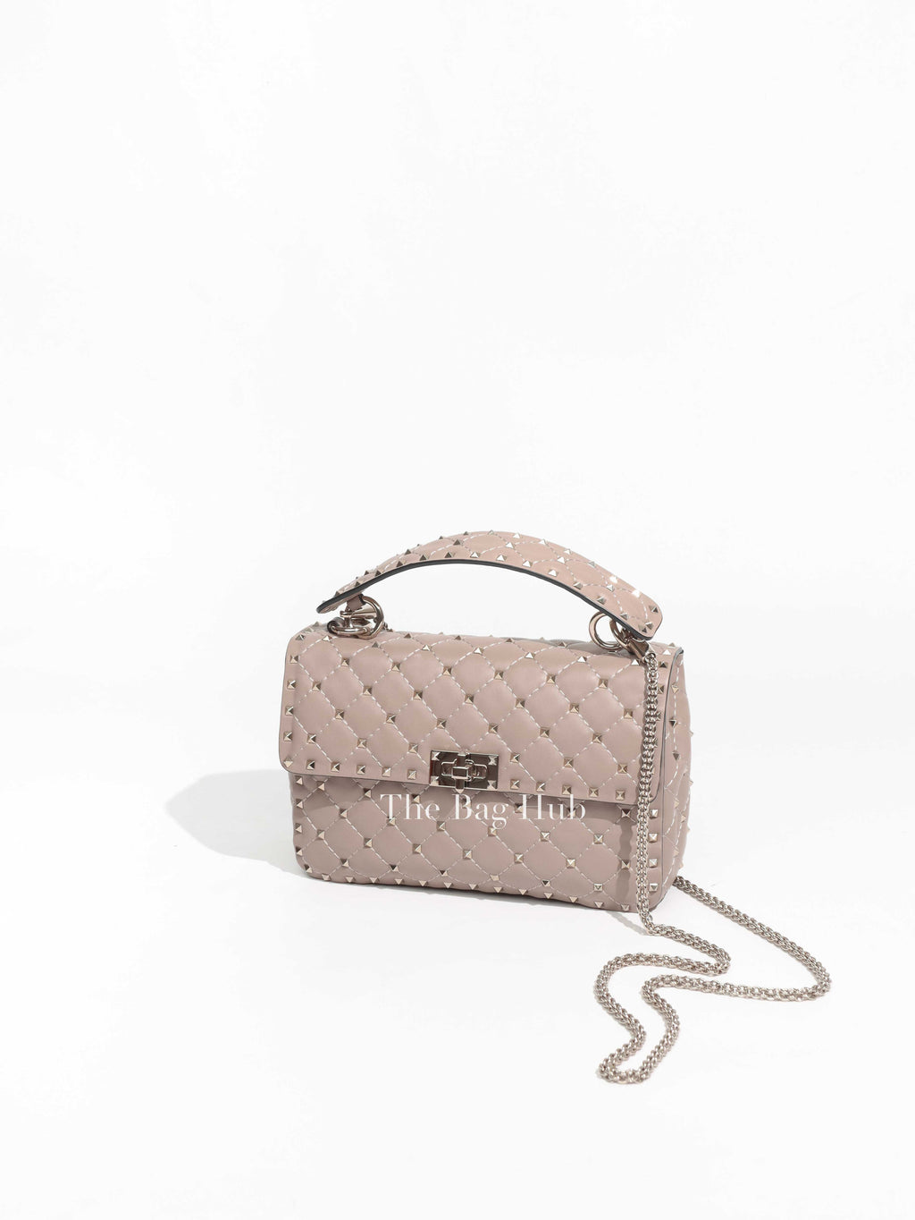 Valentino Poudre Leather Rockstud Spike Medium Bag
