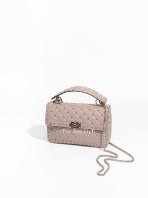 Valentino Poudre Leather Rockstud Spike Medium Bag