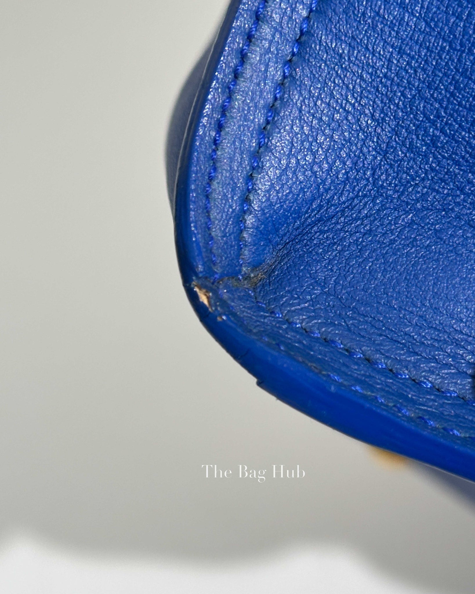 Saint Laurent Blue Leather Small Chyc Cabas Bag