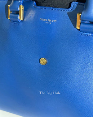 Saint Laurent Blue Leather Small Chyc Cabas Bag