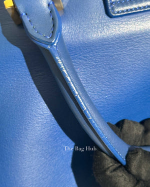 Saint Laurent Blue Leather Small Chyc Cabas Bag