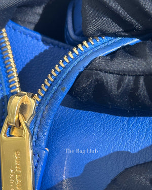 Saint Laurent Blue Leather Small Chyc Cabas Bag