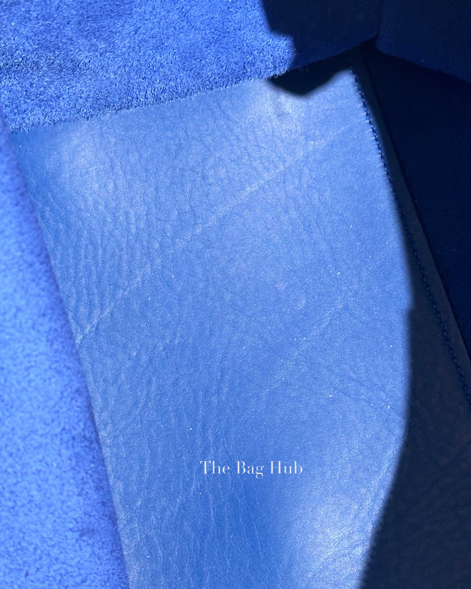 Saint Laurent Blue Leather Small Chyc Cabas Bag