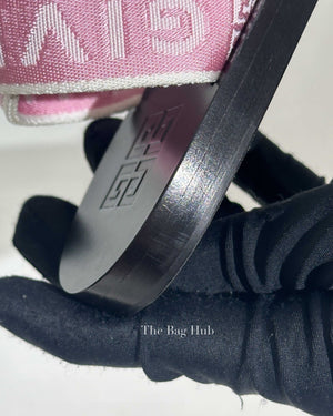 Givenchy Pink/White Strap Slides Size 36.5