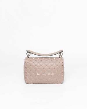 Valentino Poudre Leather Rockstud Spike Medium Bag