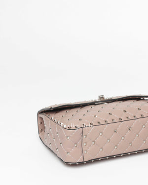 Valentino Poudre Leather Rockstud Spike Medium Bag