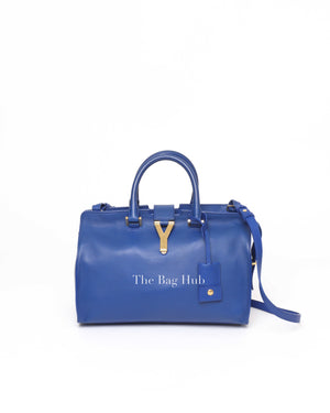 Saint Laurent Blue Leather Small Chyc Cabas Bag