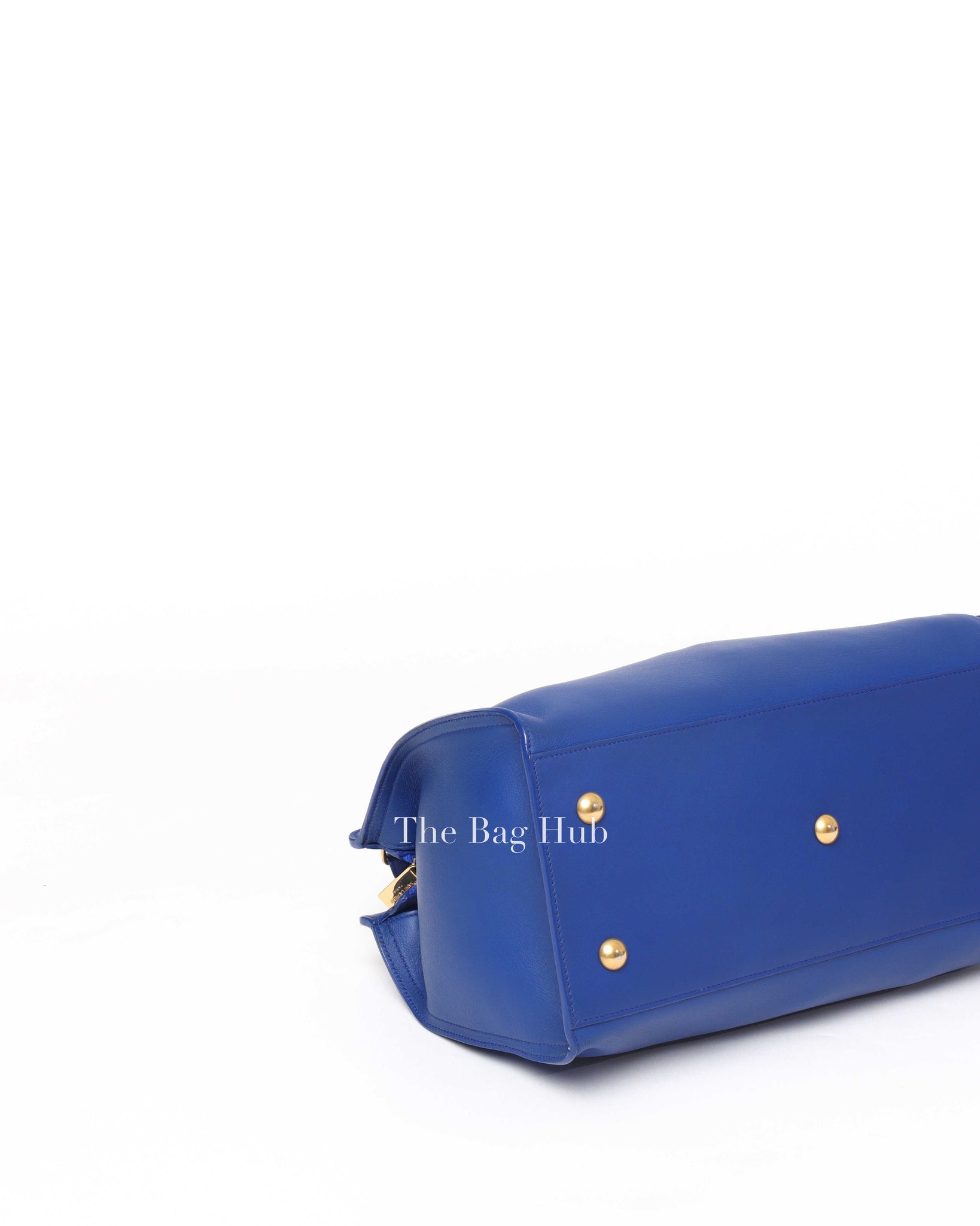 Saint Laurent Blue Leather Small Chyc Cabas Bag