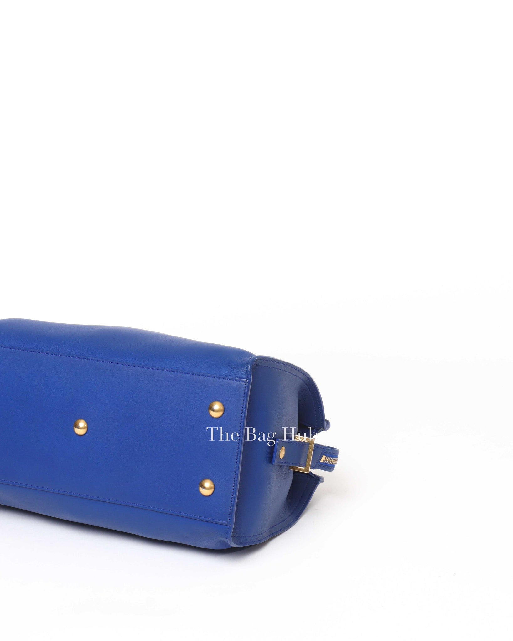 Saint Laurent Blue Leather Small Chyc Cabas Bag