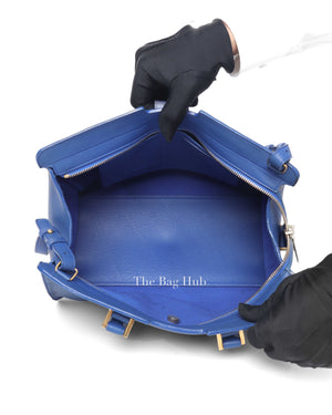 Saint Laurent Blue Leather Small Chyc Cabas Bag