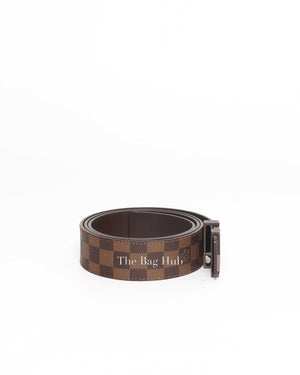 Louis Vuitton Brown Damier Ebene LV Initiales Belt 110/44