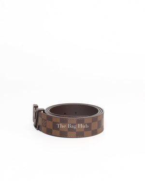 Louis Vuitton Brown Damier Ebene LV Initiales Belt 110/44
