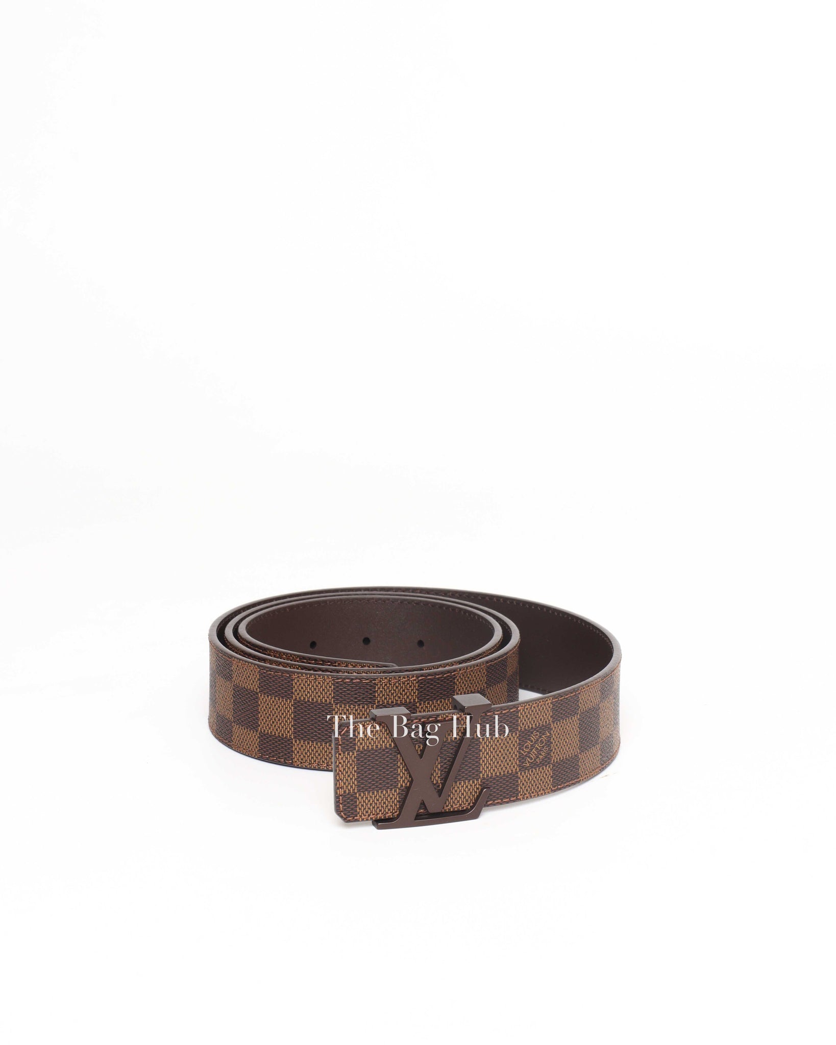Louis Vuitton Brown Damier Ebene LV Initiales Belt 110/44