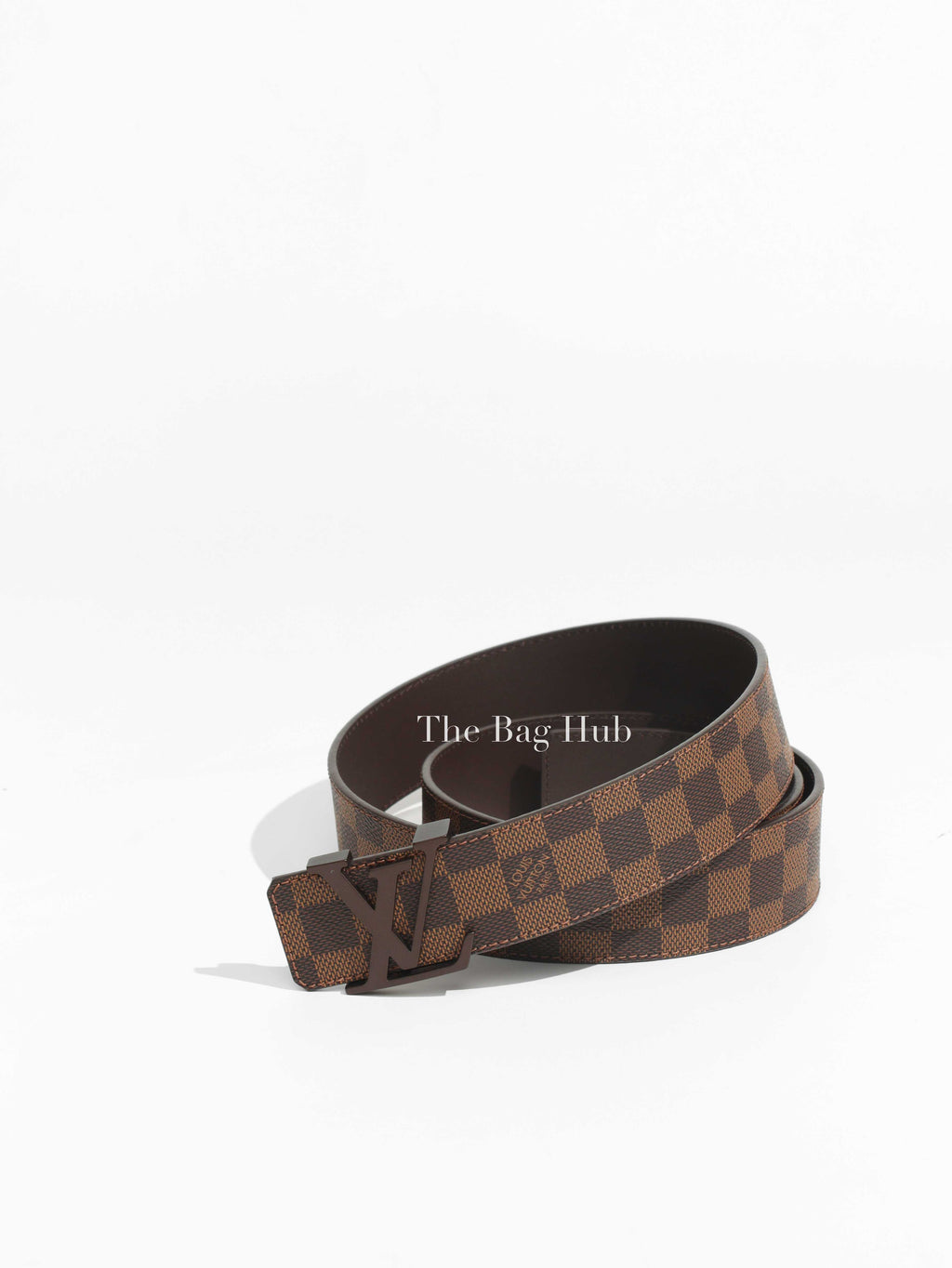 Louis Vuitton Brown Damier Ebene LV Initiales Belt 110/44